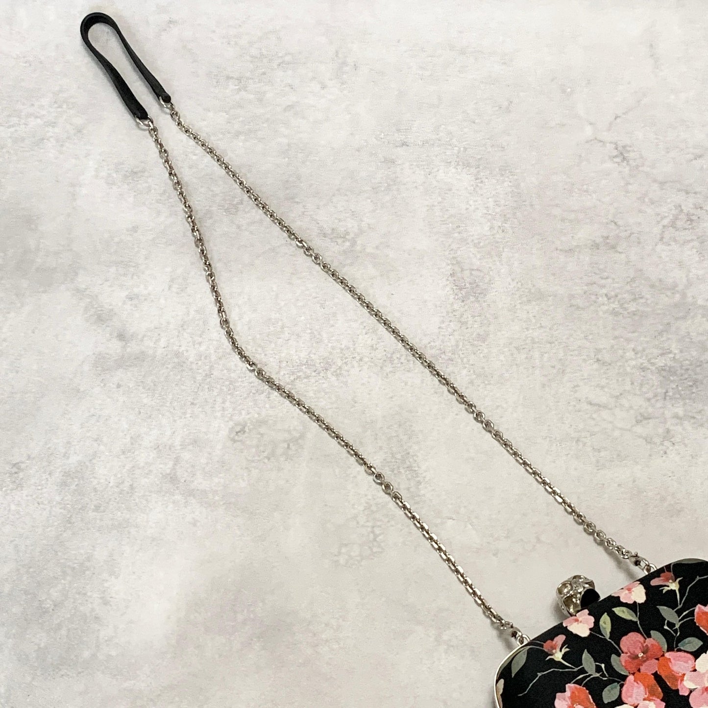 Alexander McQueen Bag Skull Chain Flower convertible Clutch Purse Hand Metal