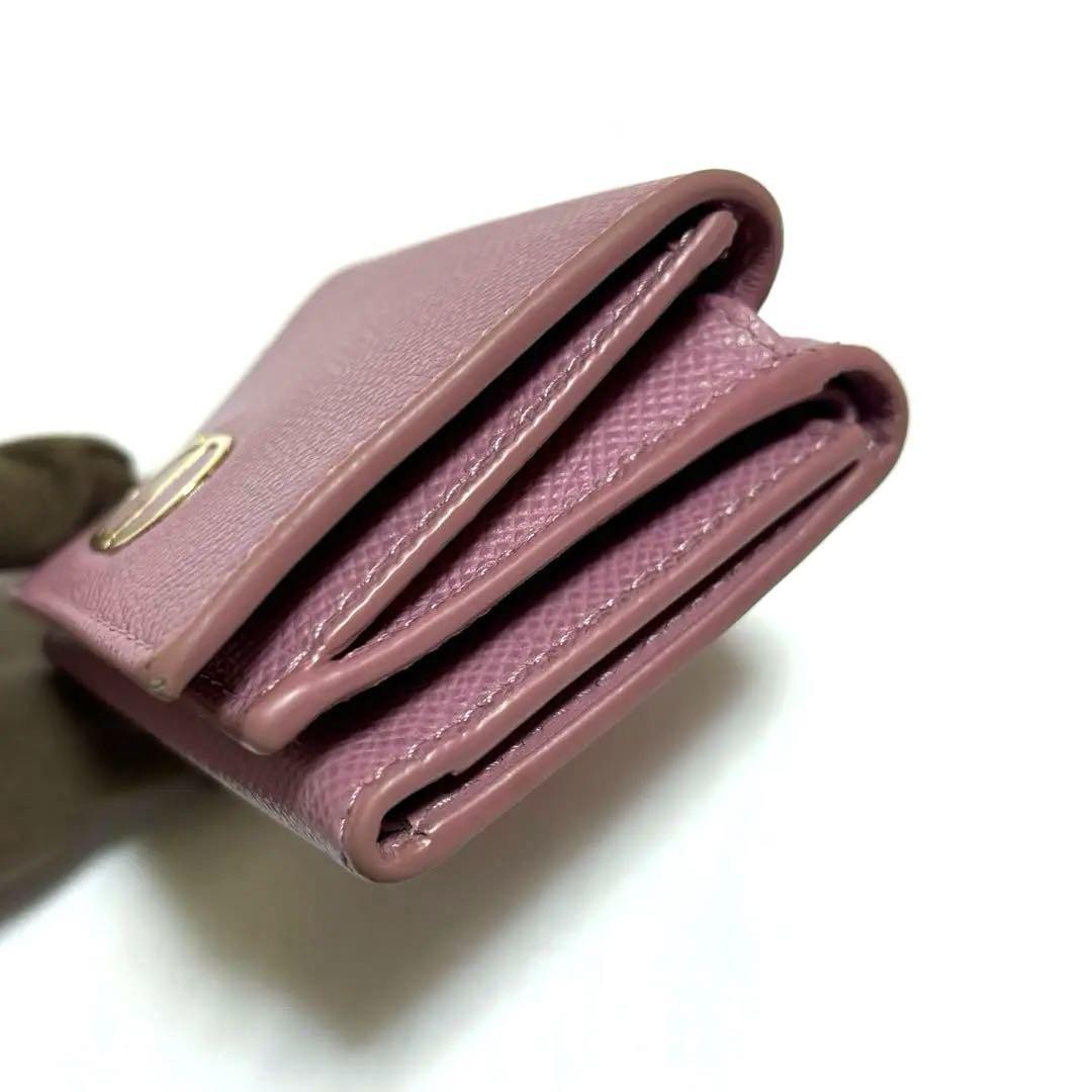 Christian Dior Tri-fold Wallet Compact Purse CD Pink Authentic