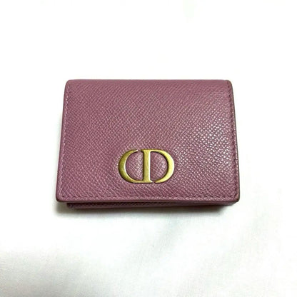Christian Dior Tri-fold Wallet Compact Purse CD Pink Authentic