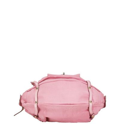 Salvatore Ferragamo handbag Purse Gancini Pink Canvas Leather Women's Authentic