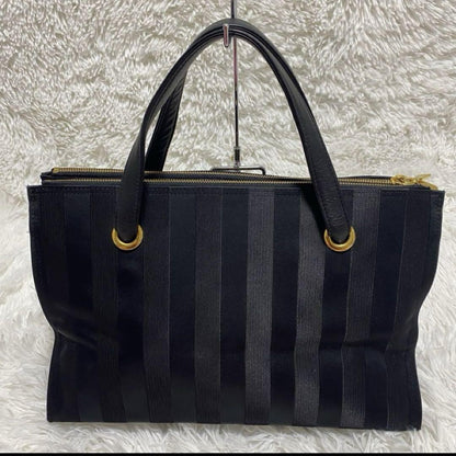 Valentino Garavani Sport Purse Handbag Stripe Logo Tote Bag Auth Used Unisex
