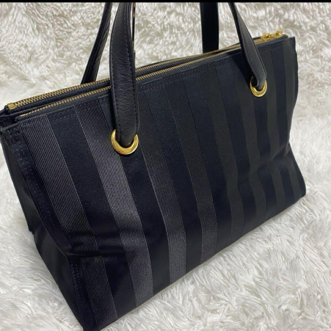 Valentino Garavani Sport Purse Handbag Stripe Logo Tote Bag Auth Used Unisex