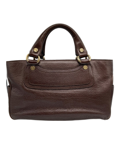 CELINE Hand Bag Tote Purse Brown Authentic