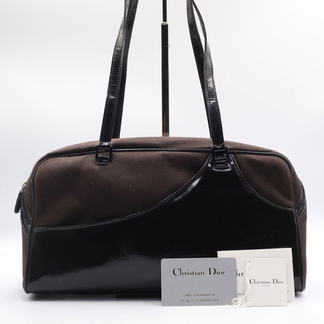 Christian Dior Hand Bag Tote Purse Mini Boston Bag Authentic