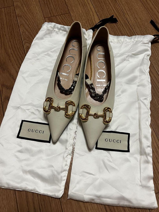 GUCCI Shoes Pumps Heel Horse bit EU 36 US 6 Authentic