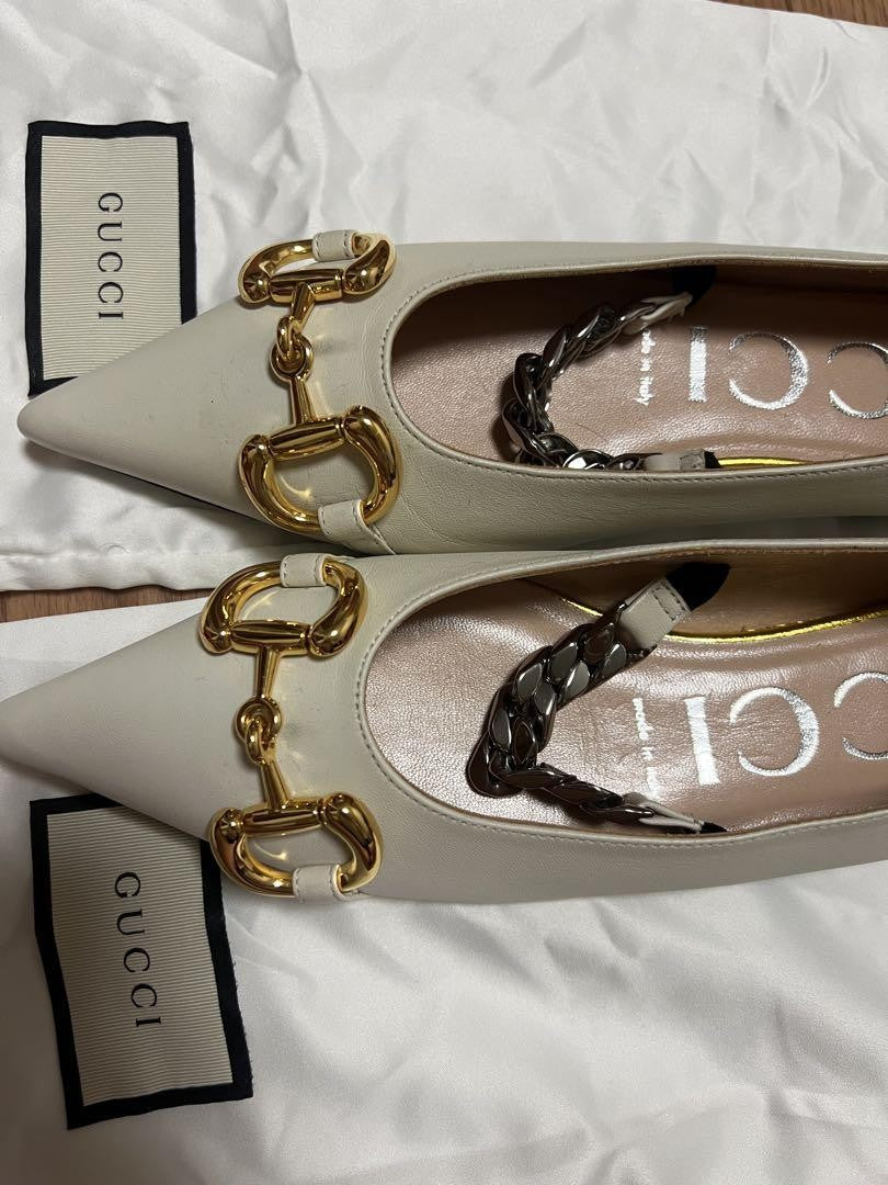 GUCCI Shoes Pumps Heel Horse bit EU 36 US 6 Authentic
