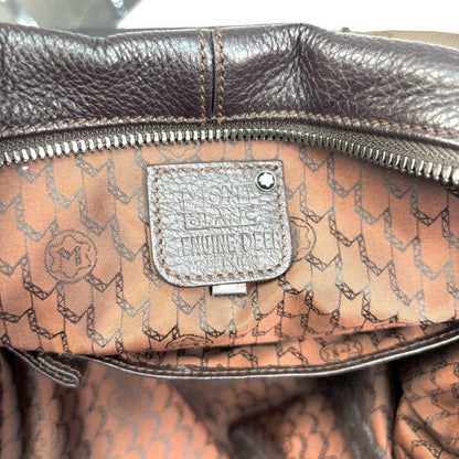 Montblanc Business Bag 2way Leather Dark Brown Authentic