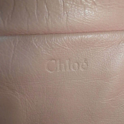 Chloe Elsie Shoulder Bag Chain Purse Leather Beige Gold Women's Authentic Used