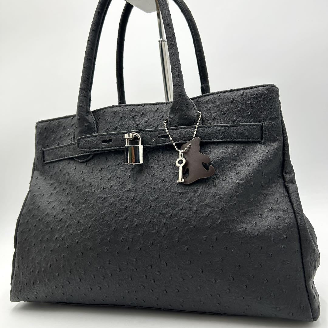 Red Valentino Hand Bag Tote Purse Leather Black Authentic