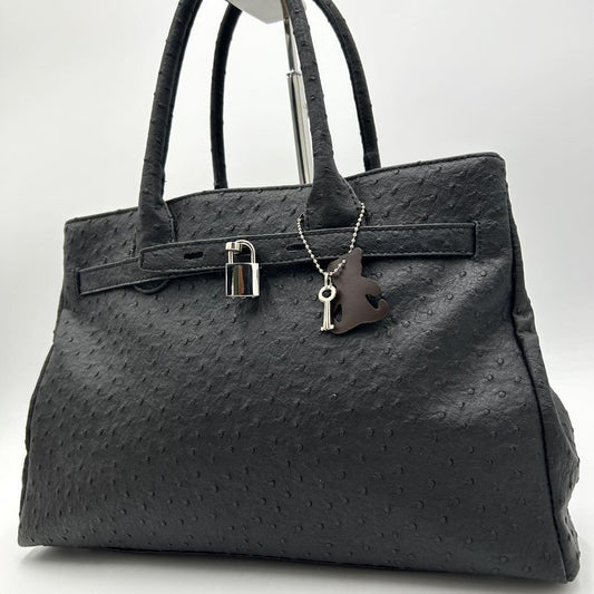 Red Valentino Hand Bag Tote Purse Leather Black Authentic
