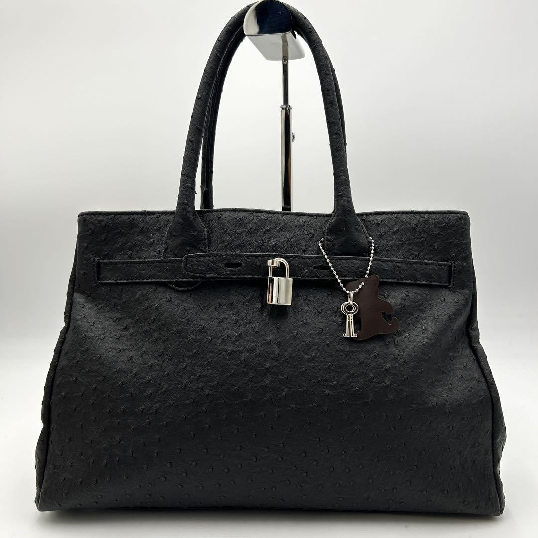 Red Valentino Hand Bag Tote Purse Leather Black Authentic