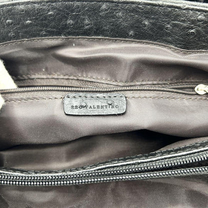 Red Valentino Hand Bag Tote Purse Leather Black Authentic
