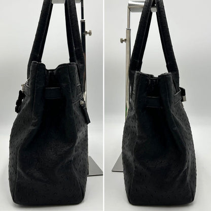 Red Valentino Hand Bag Tote Purse Leather Black Authentic