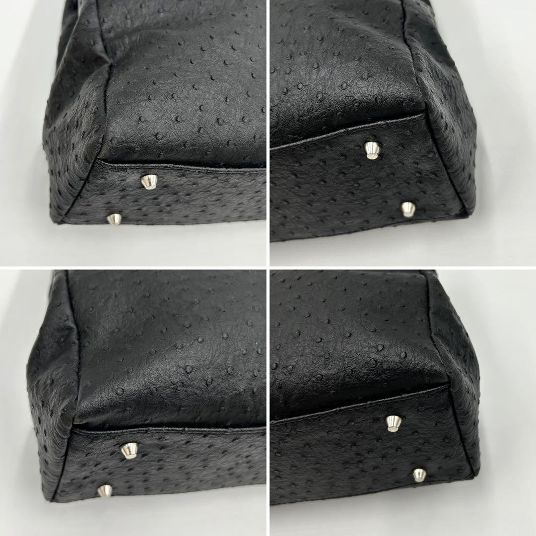 Red Valentino Hand Bag Tote Purse Leather Black Authentic