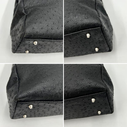 Red Valentino Hand Bag Tote Purse Leather Black Authentic