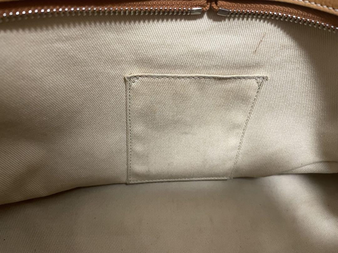 Chloe Hand Bag Tote Purse Mini Boston Bag Leather Camel Authentic