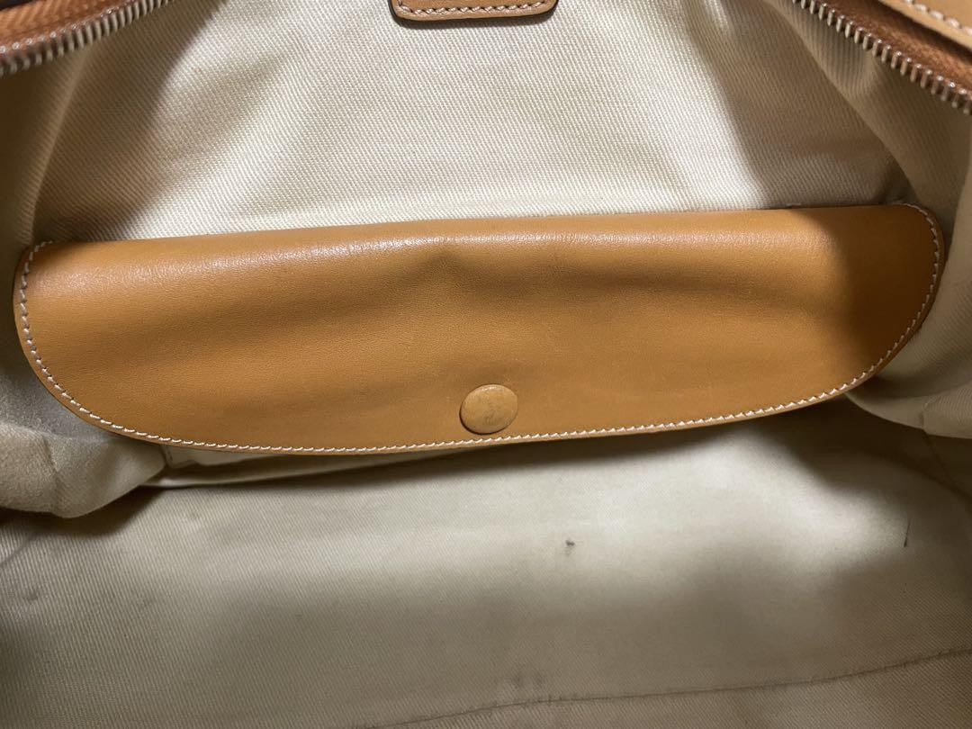 Chloe Hand Bag Tote Purse Mini Boston Bag Leather Camel Authentic