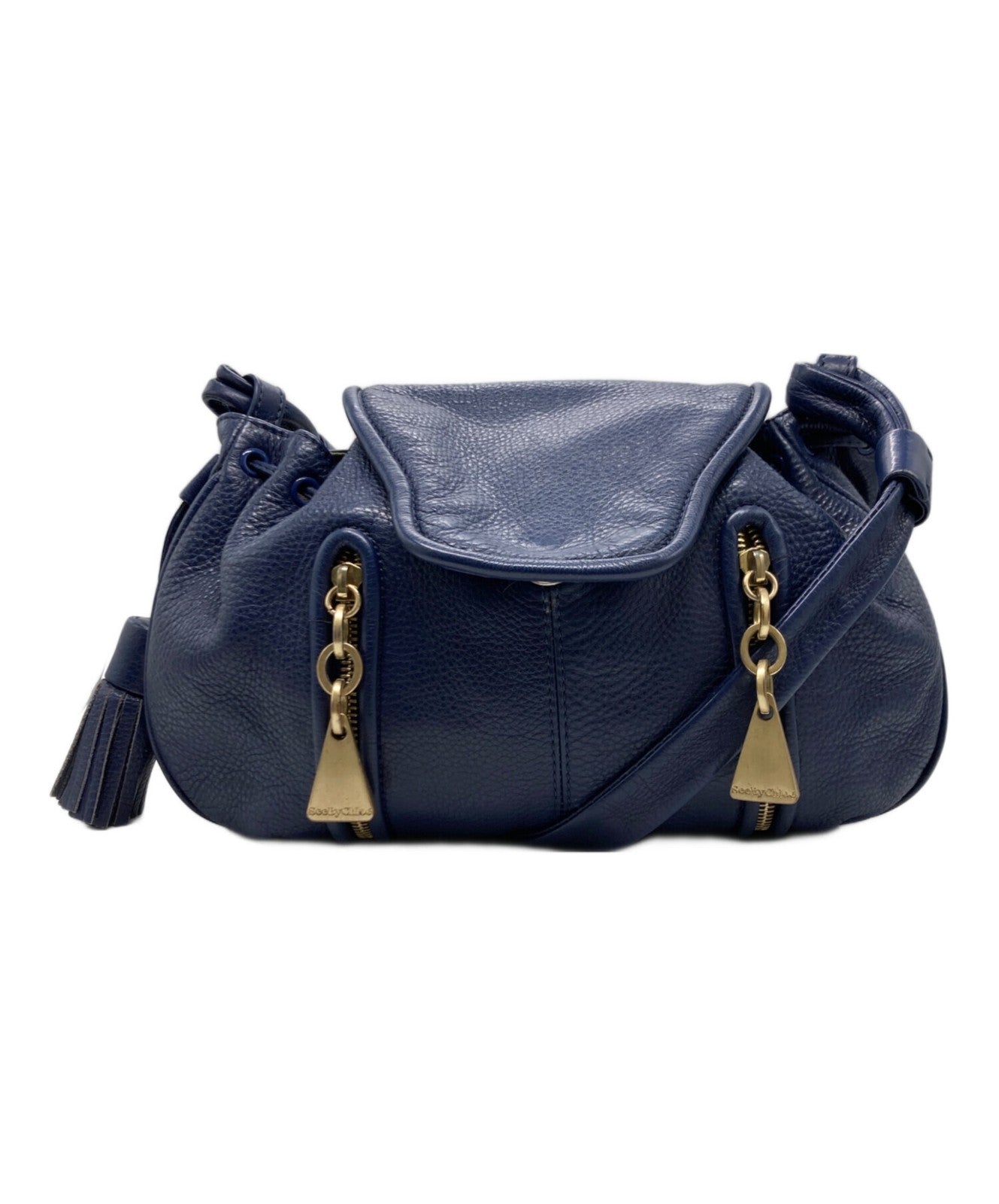 See By Chloe Shoulder Bag Purse Navy Authentic