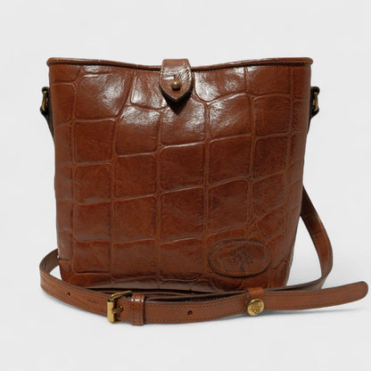 MULBERRY Shoulder Bag Purse Brown Leather Authentic