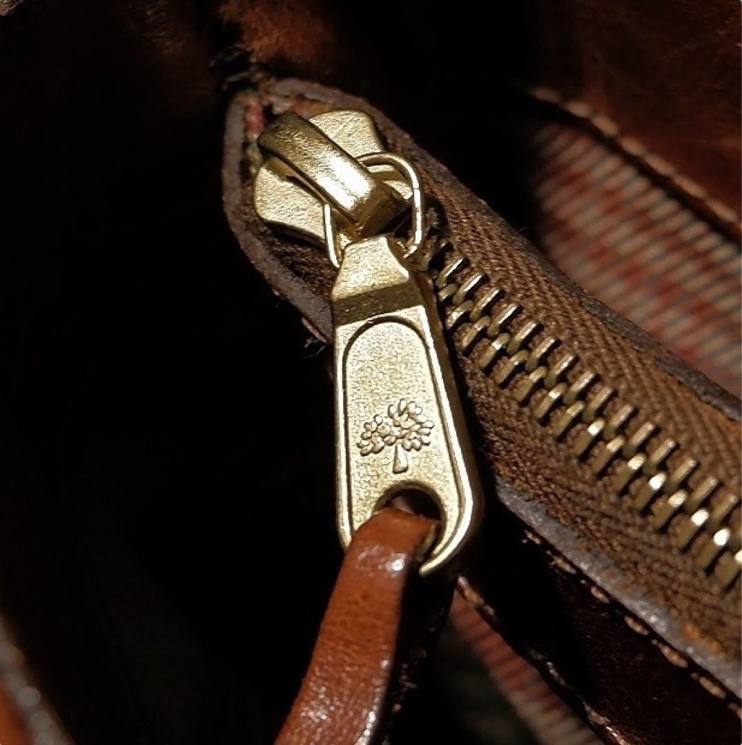 MULBERRY Shoulder Bag Purse Brown Leather Authentic