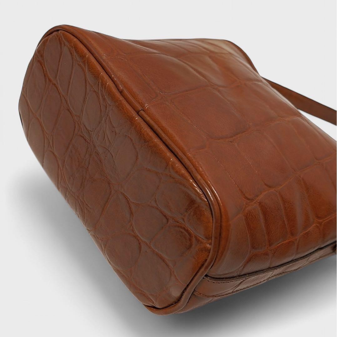 MULBERRY Shoulder Bag Purse Brown Leather Authentic