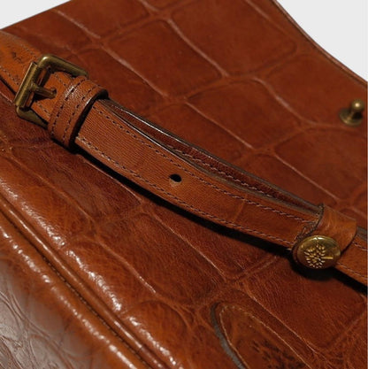 MULBERRY Shoulder Bag Purse Brown Leather Authentic