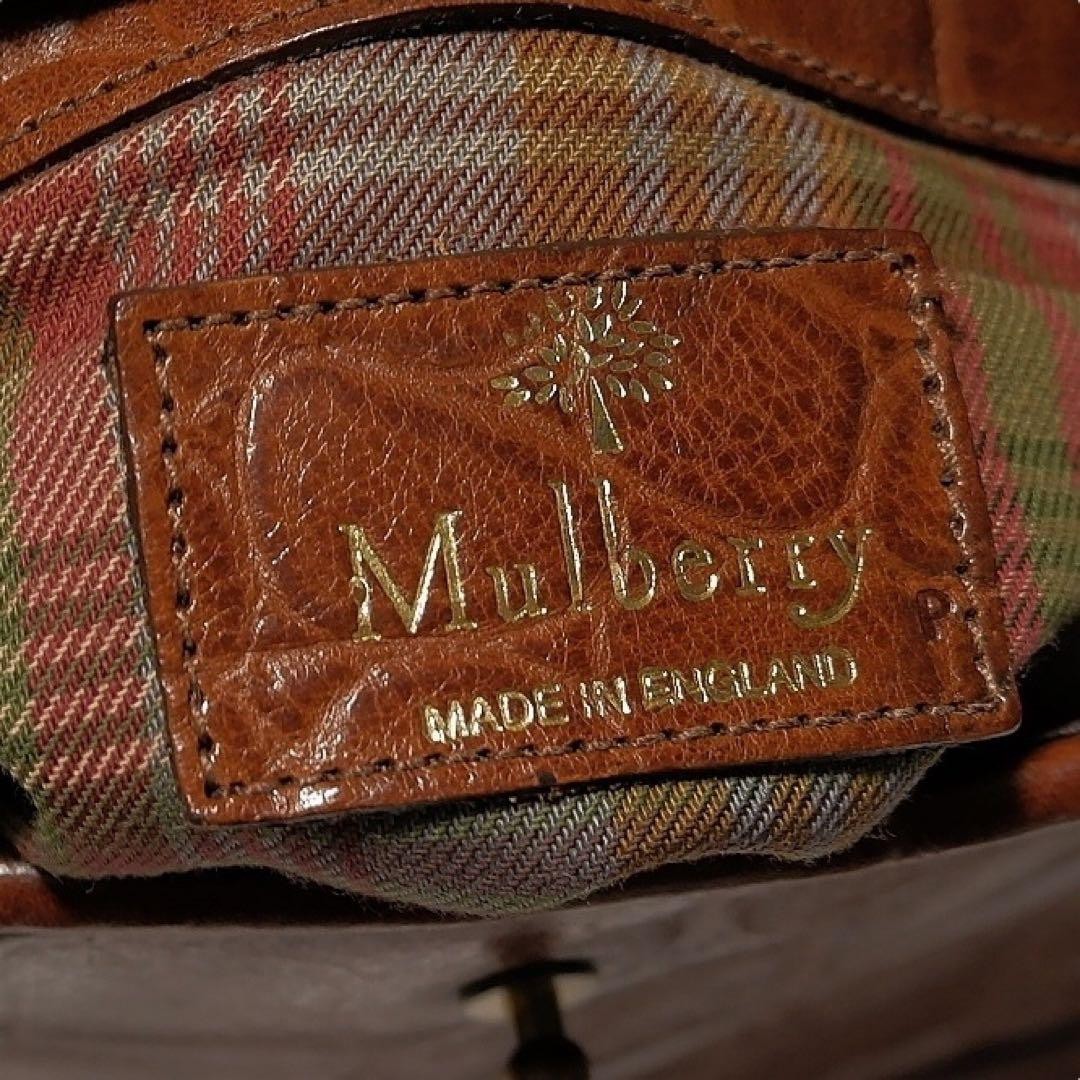 MULBERRY Shoulder Bag Purse Brown Leather Authentic