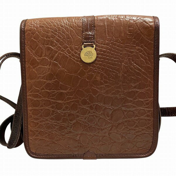 MULBERRY Shoulder Bag Purse Leather Brown Authentic