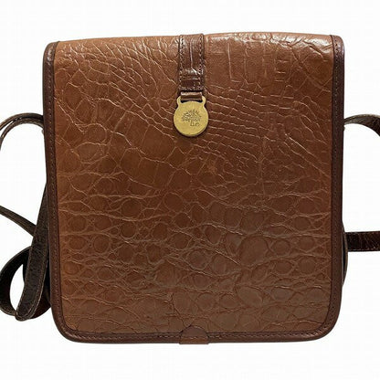 MULBERRY Shoulder Bag Purse Leather Brown Authentic