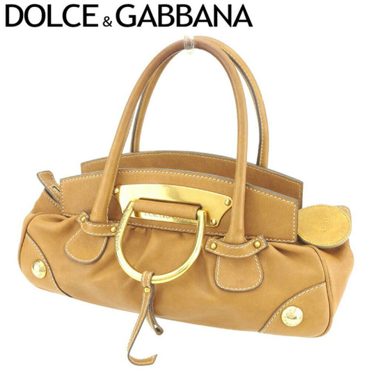 Dolce & Gabbana Hand Bag Tote Purse Leopard Light Brown Authentic
