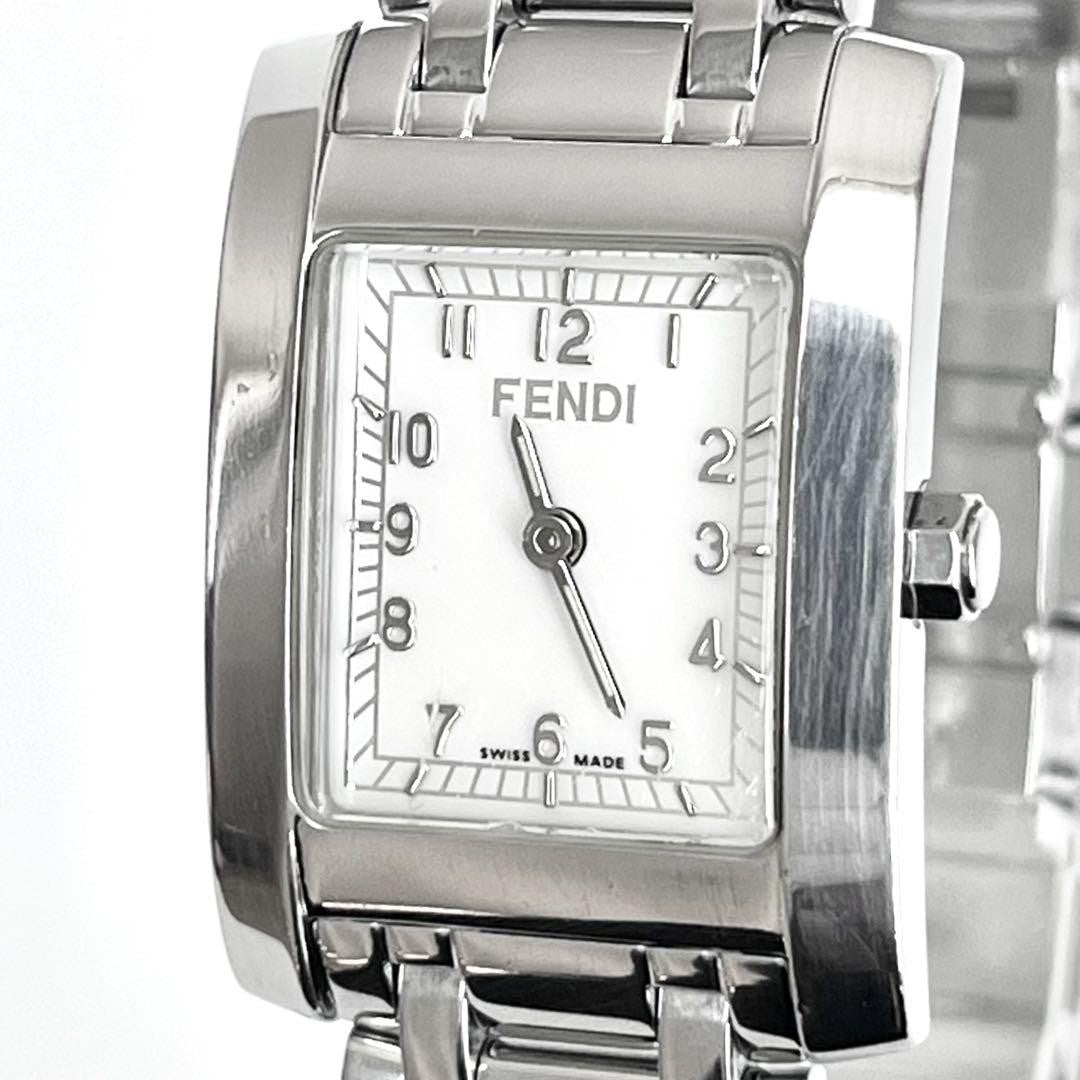FENDI 7000L Quartz Watch Wristwatch Logo Silver Women's Authentic