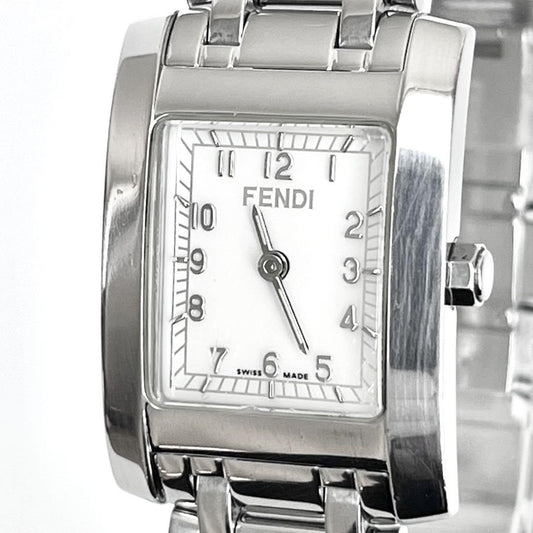 FENDI 7000L Quartz Watch Wristwatch Logo Silver Women's Authentic