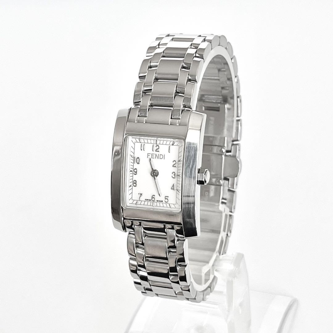 FENDI 7000L Quartz Watch Wristwatch Logo Silver Women's Authentic