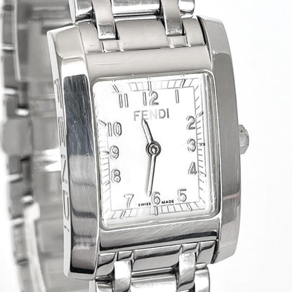 FENDI 7000L Quartz Watch Wristwatch Logo Silver Women's Authentic