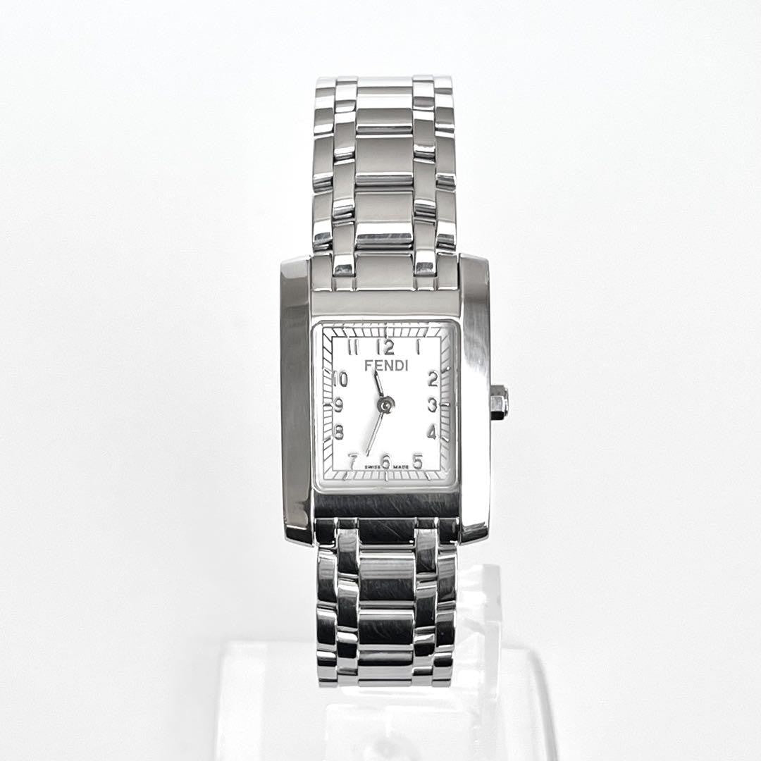 FENDI 7000L Quartz Watch Wristwatch Logo Silver Women's Authentic