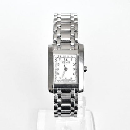 FENDI 7000L Quartz Watch Wristwatch Logo Silver Women's Authentic