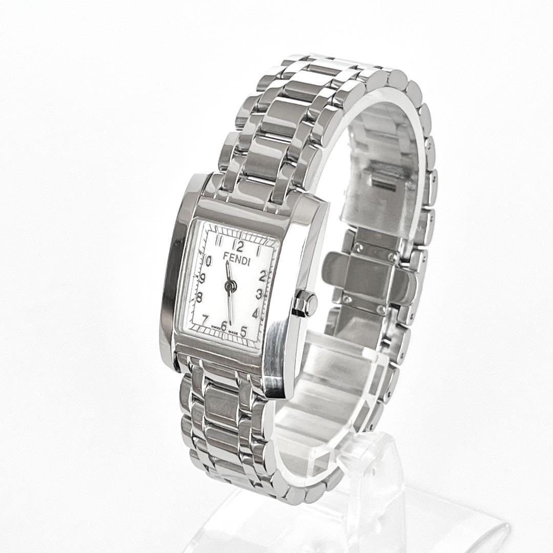 FENDI 7000L Quartz Watch Wristwatch Logo Silver Women's Authentic