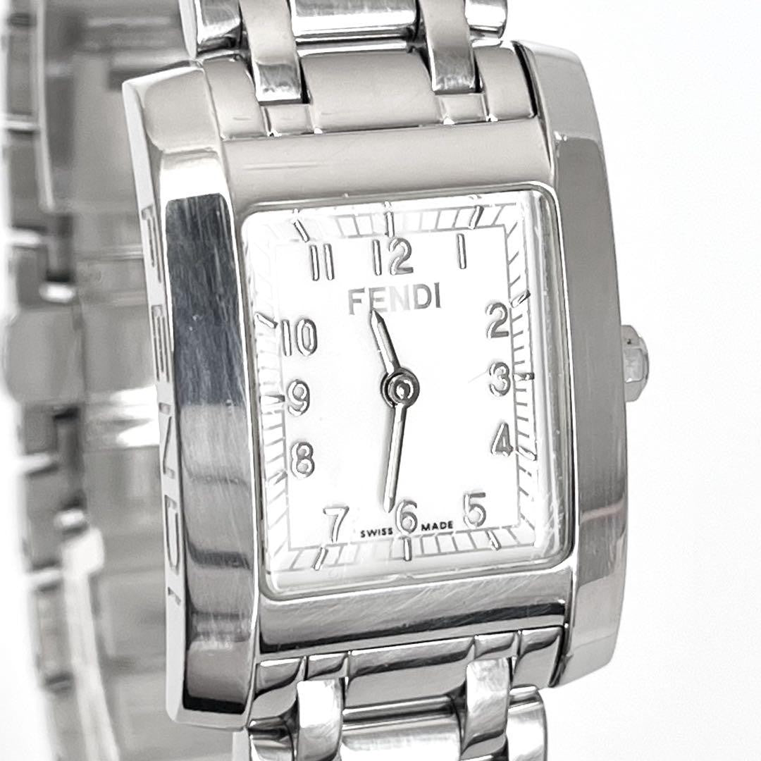 FENDI 7000L Quartz Watch Wristwatch Logo Silver Women's Authentic