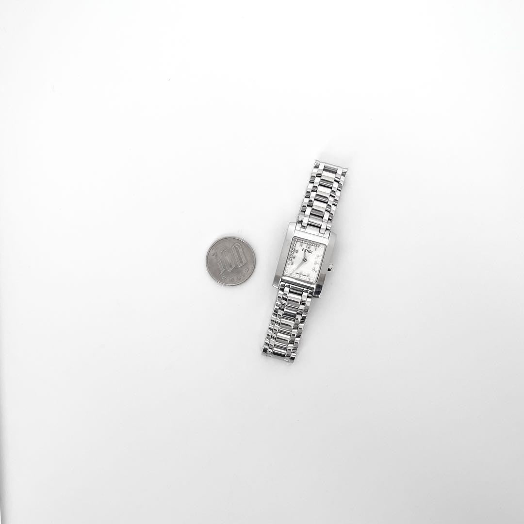 FENDI 7000L Quartz Watch Wristwatch Logo Silver Women's Authentic
