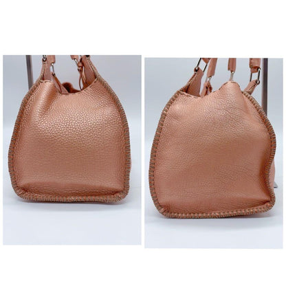 FENDI Hand Bag Tote Purse Selleria Leather Pink Authentic