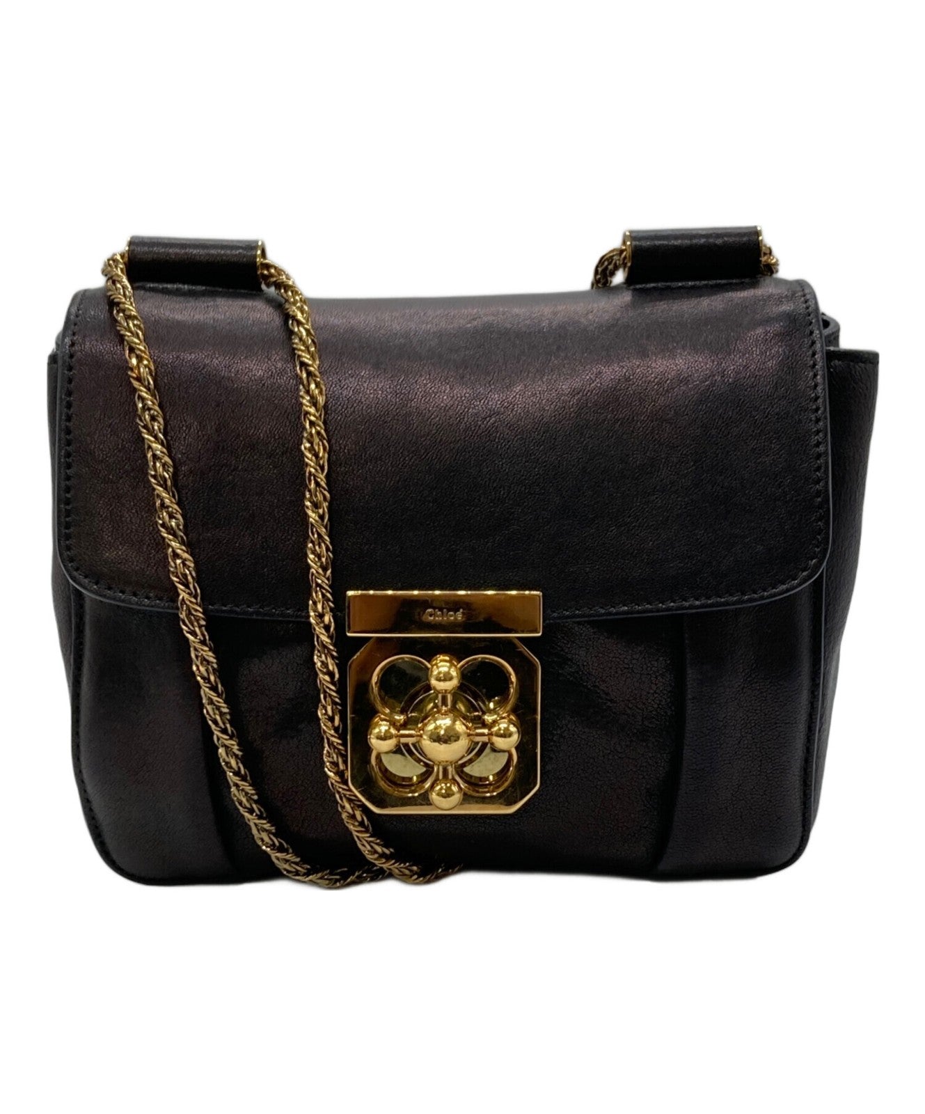 Chloe Shoulder Bag Purse Elsie Black Authentic