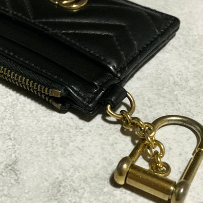 GUCCI Wallet 	Marmont Quilted GG Coin Case Key Pouch Card Holder Compact Purse