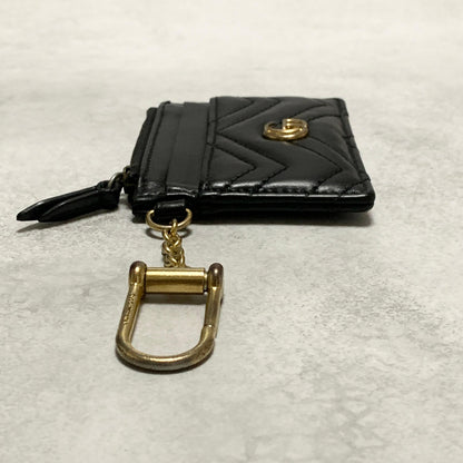 GUCCI Wallet 	Marmont Quilted GG Coin Case Key Pouch Card Holder Compact Purse