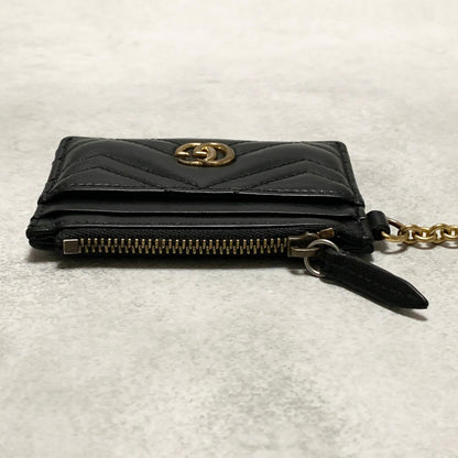 GUCCI Wallet 	Marmont Quilted GG Coin Case Key Pouch Card Holder Compact Purse