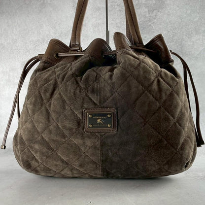 BURBERRY BLUE LABEL Hand Bag Tote Purse Brown Authentic