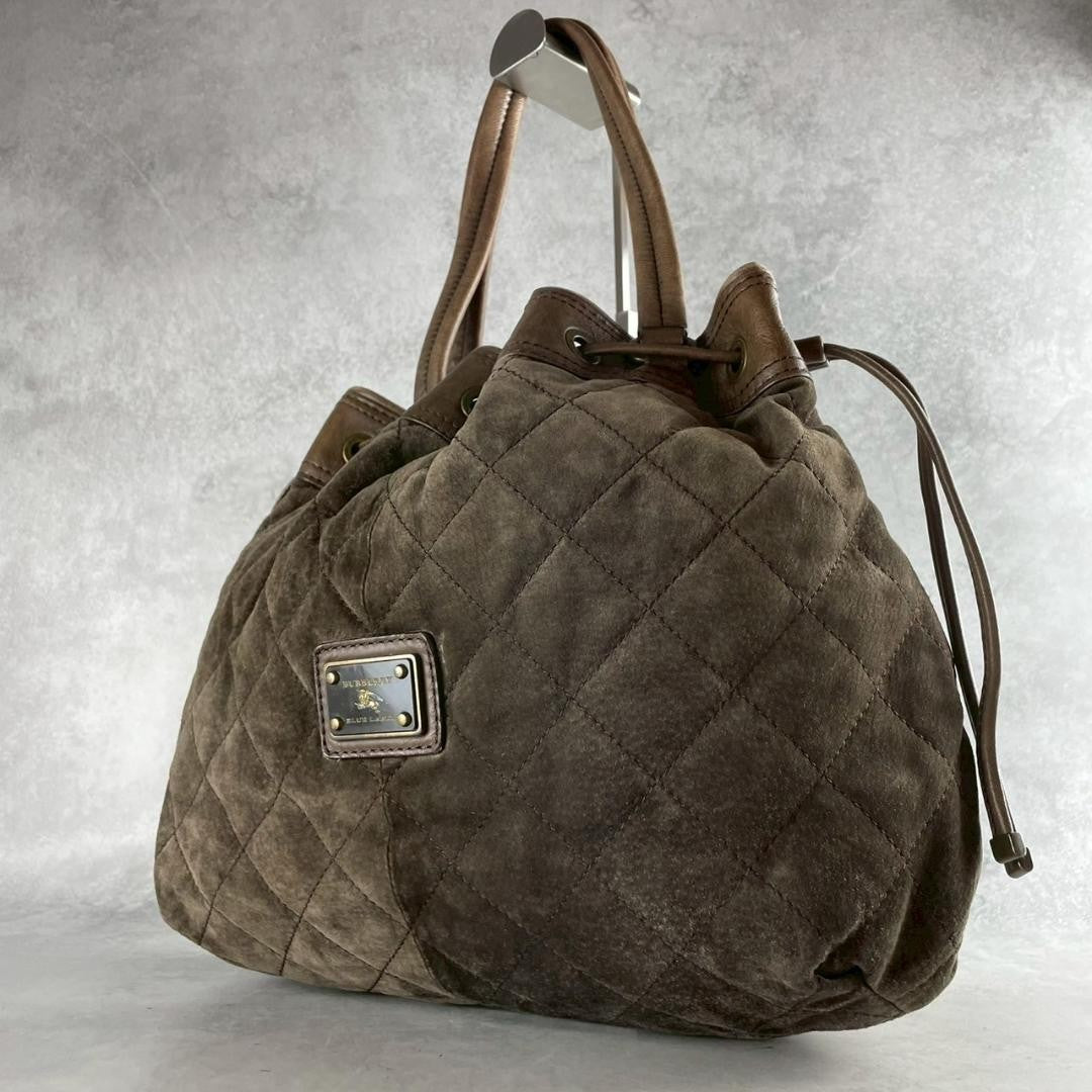 BURBERRY BLUE LABEL Hand Bag Tote Purse Brown Authentic