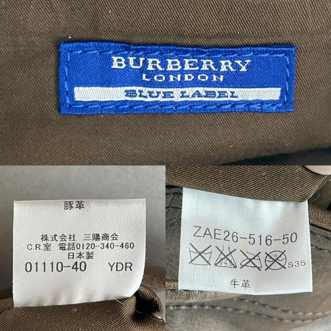 BURBERRY BLUE LABEL Hand Bag Tote Purse Brown Authentic