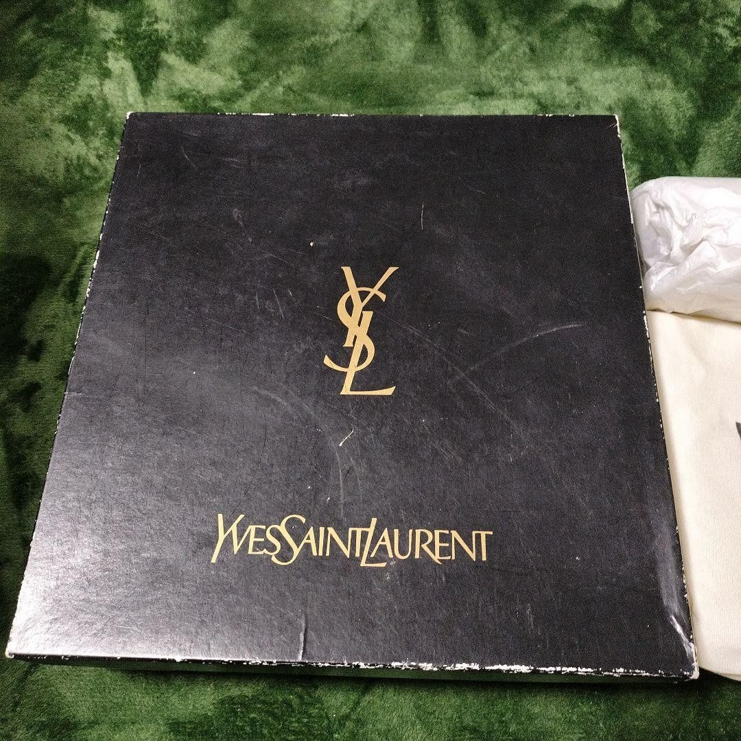 Saint Laurent Hand Bag Tote Purse Logo Leather Black Authentic