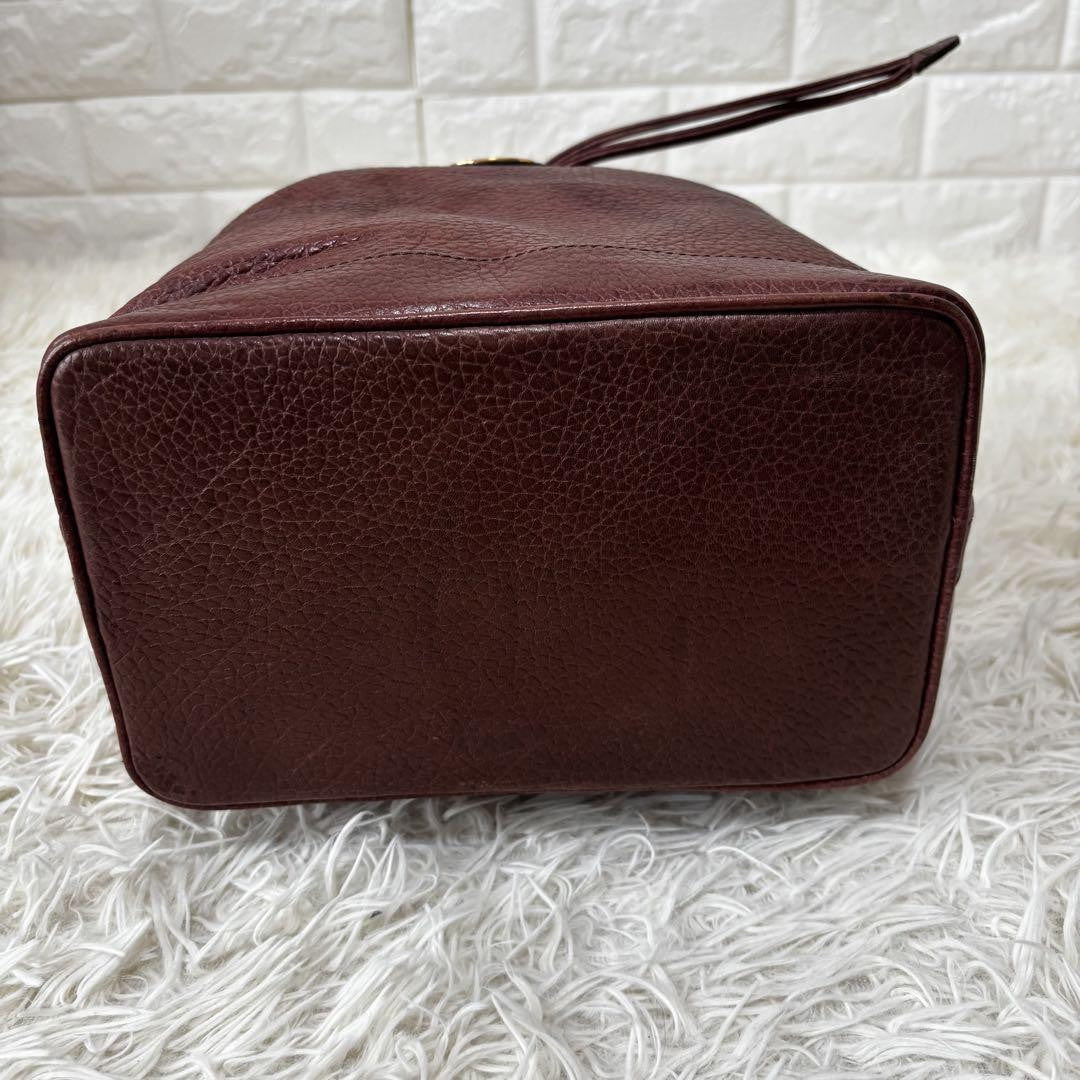 BURBERRY Shoulder Bag Purse Nova Check Leather Dark Brown Authentic