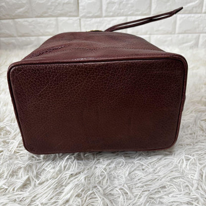 BURBERRY Shoulder Bag Purse Nova Check Leather Dark Brown Authentic